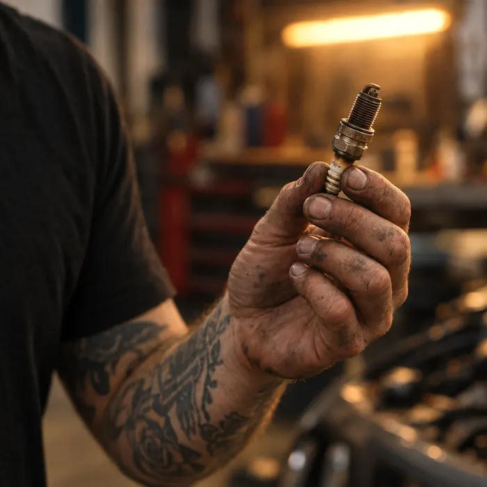 Checking a used spark plug